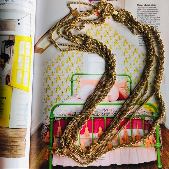 Vintage Jewelry - 「Vintage 」Monet Layered Gold-Toned Chain